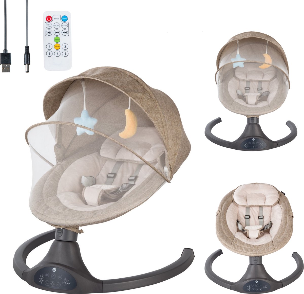 Bebies First Bluetooth Wipstoel Beige 1