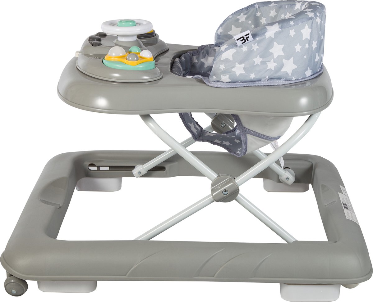 Bebies First Loopstoel 3-in-1 - Inklapbaar & Verstelbaar - Grijs 3
