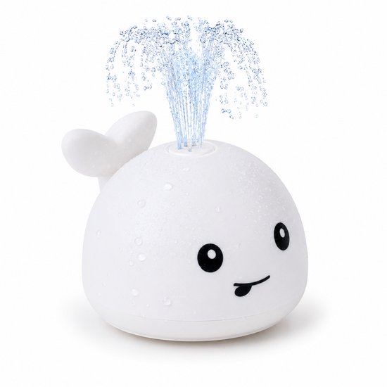 Cliste Mini Badwalvis - Interactief Badspeeltje met Fontein & LED Licht 3