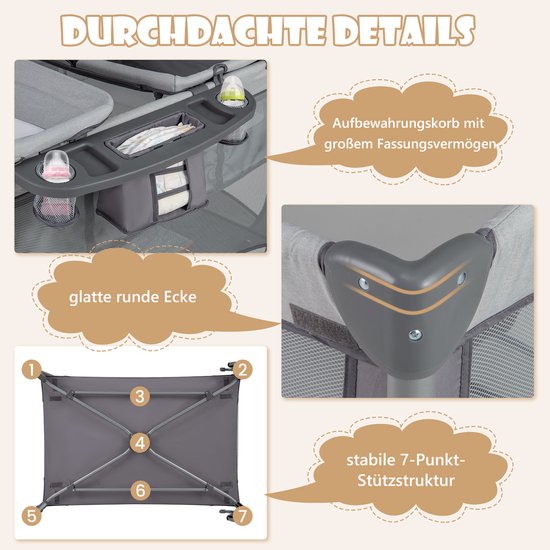 Costway 5-in-1 Babybedset 4