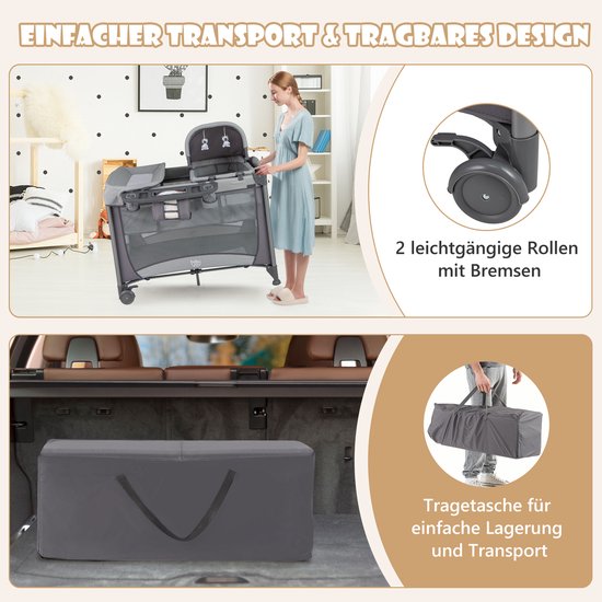 Costway 5-in-1 Babybedset 5