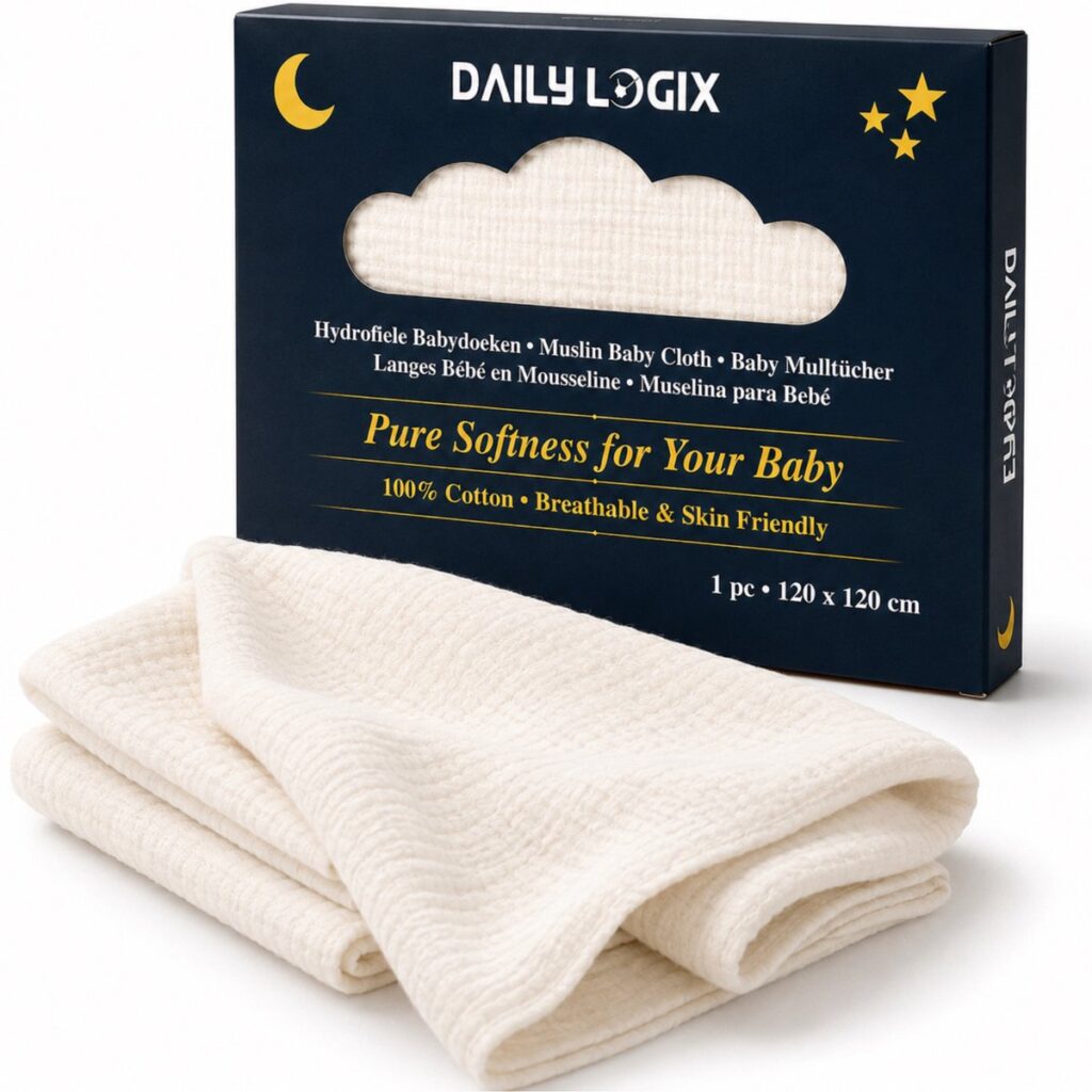 DAILY LOGIX Hydrofiele Doek 120x120 cm - Extra Zacht - Off White 1