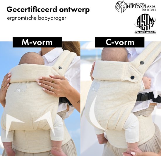Deryan Amora Baby Draagzak - Cream 5