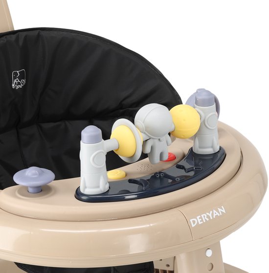 Deryan Mover Loopstoel met Duwstang - Nougat 5