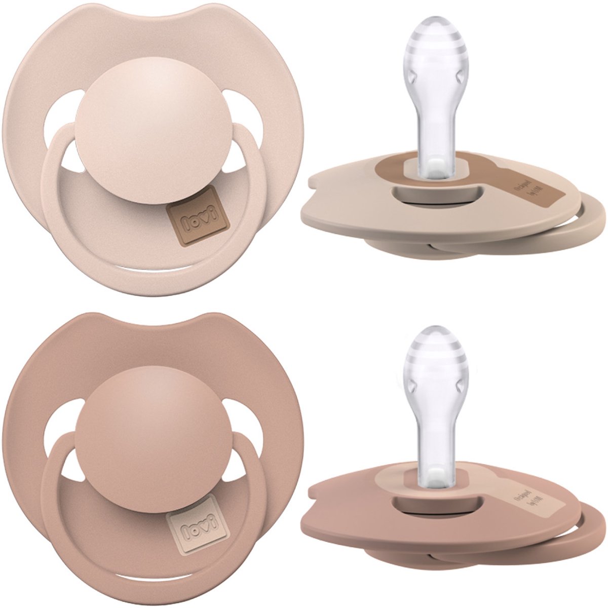 Difrax LOVI Beige Fopspeen 0-6 Mnd - 2 Stuks 1