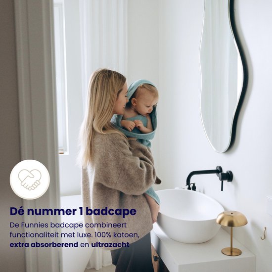 Funnies Badcape Copper 100x100 cm - Zacht & Absorberend 4