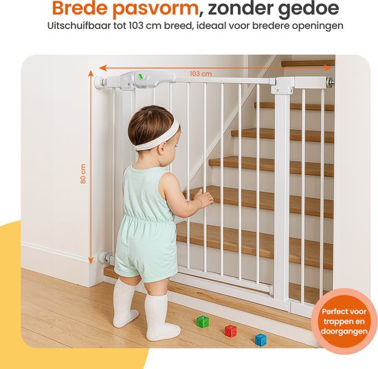 Goliving Klemtraphekje Metaal 75-103 cm - Wit 5