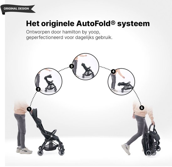 Hamilton by Yoop MagicFold Buggy - Zwart - Tot 22 kg 3