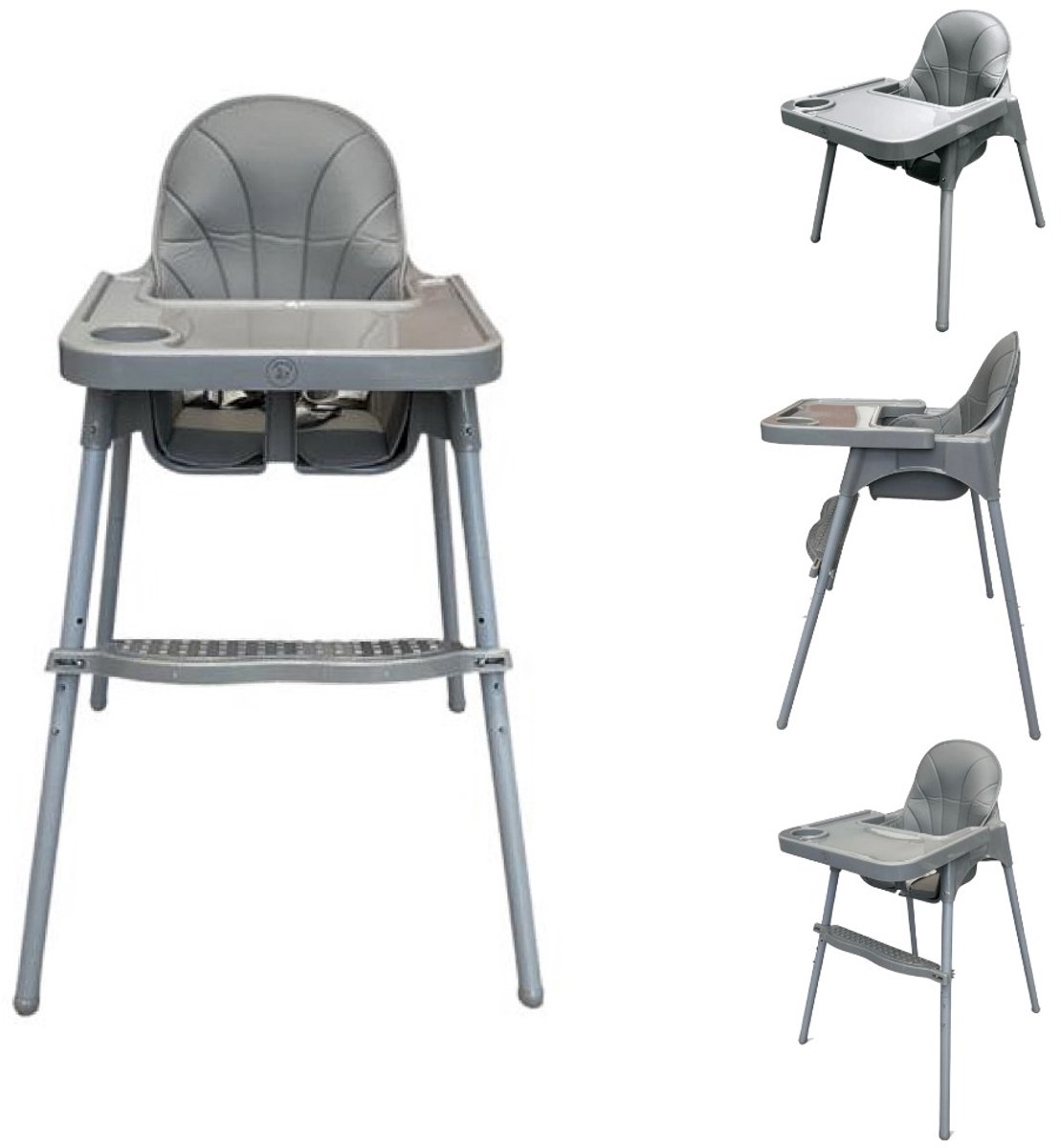 Liefjes & Co 2-in-1 Kinderstoel Grijs 1