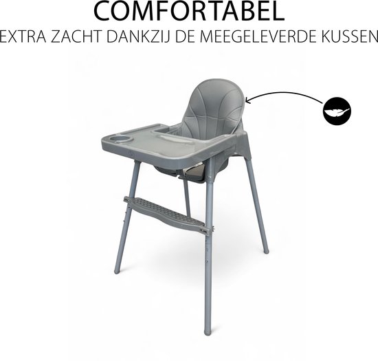 Liefjes & Co 2-in-1 Kinderstoel Grijs 3