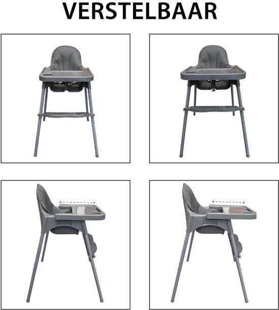 Liefjes & Co 2-in-1 Kinderstoel Grijs 4