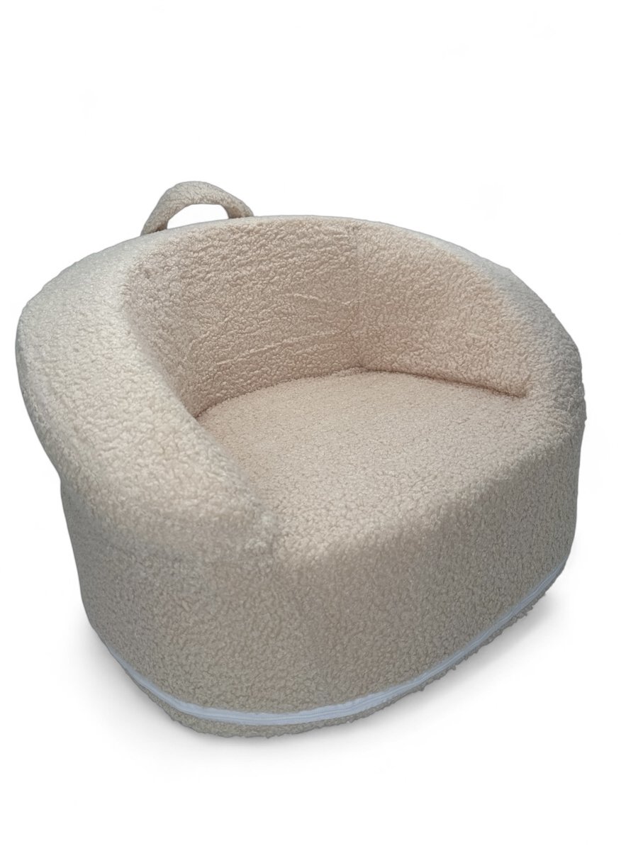 Liefjes & Co Fluffy Teddy Sofa - Beige Kinderfauteuil 1