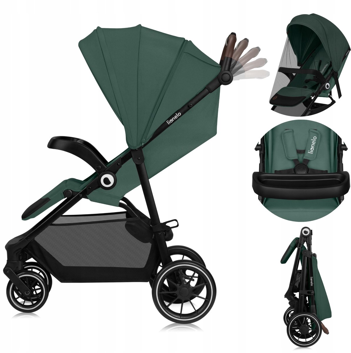 Lionelo Emma One Buggy - Tot 22 kg - XXL Kap - EVA Wielen 1
