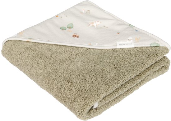 Little Dutch Badcape Groen 75x75 - Little Farm 2