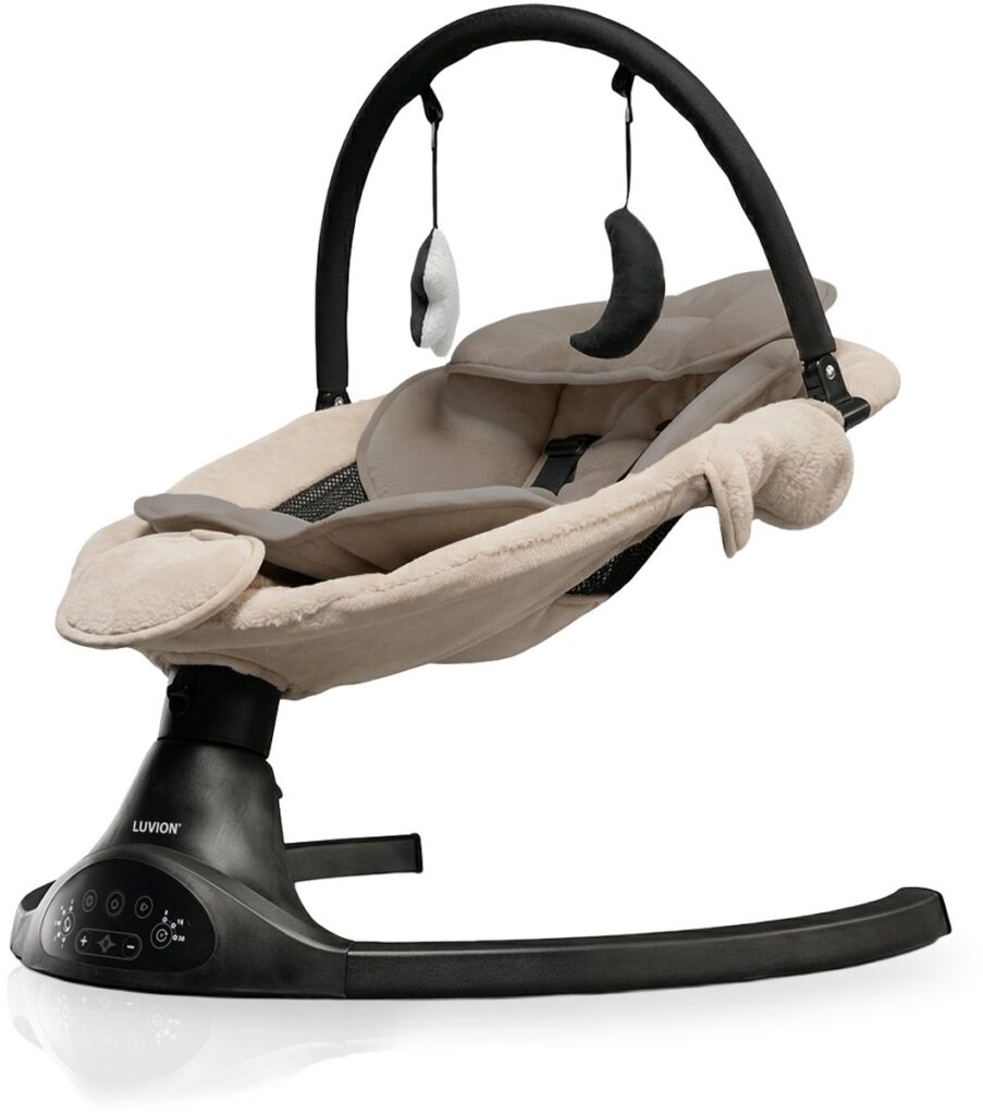 Luvion Baby Swing Beige - Elektrische Wipstoel met Wasbare Hoes 1