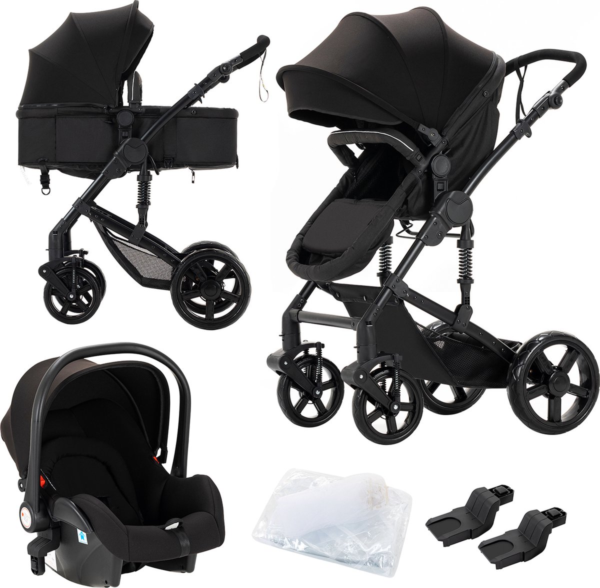 Luxe 3-in-1 Kinderwagen - Inklapbaar - 0-36 Maanden | Merkloos 1