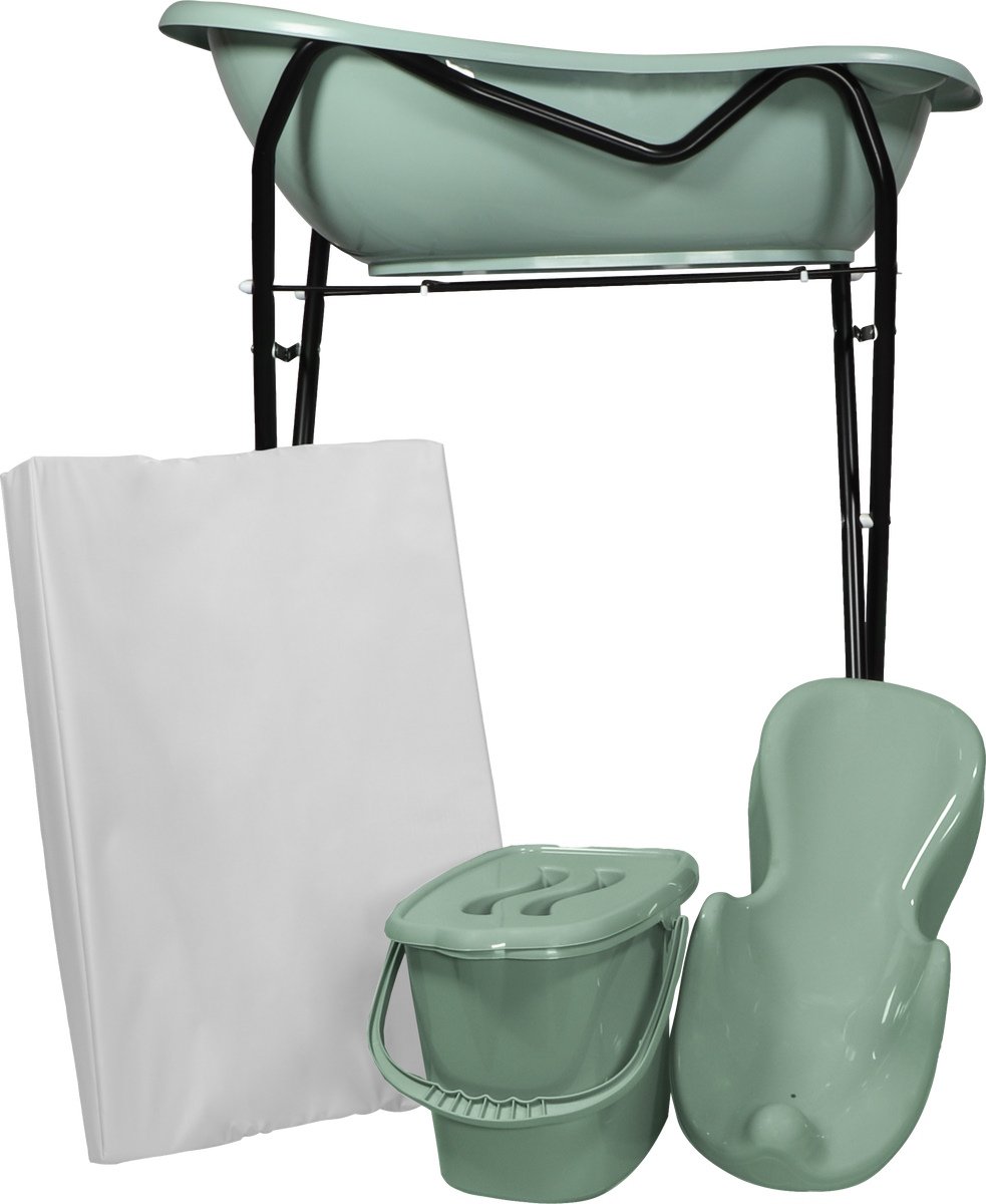 MamaLoes Stone Green Badset met Zwarte Standaard 1