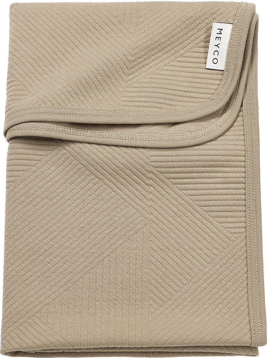 Meyco Jacquard Wiegdeken Taupe 75x100cm 0.5 TOG 1