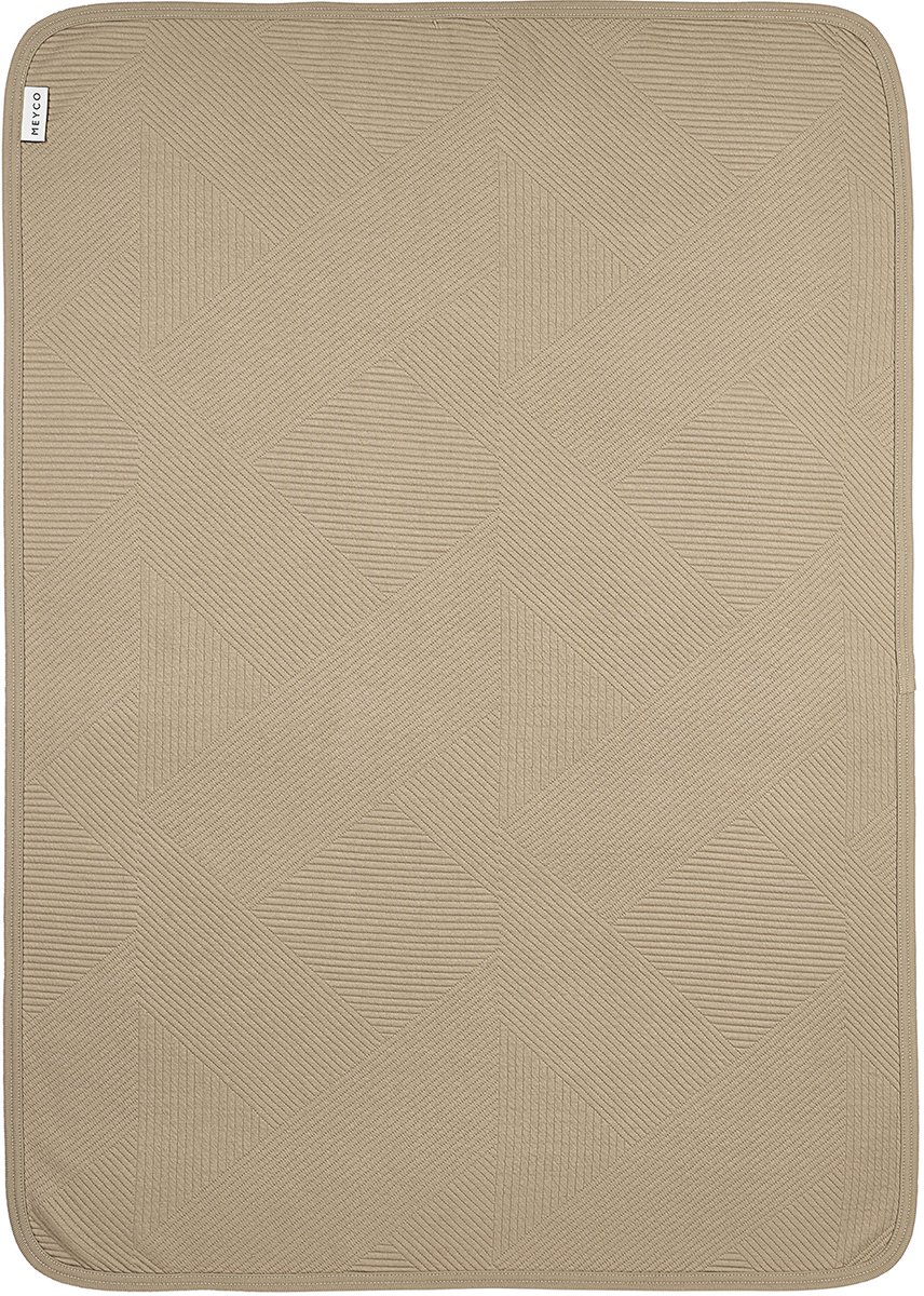 Meyco Jacquard Wiegdeken Taupe 75x100cm 0.5 TOG 2