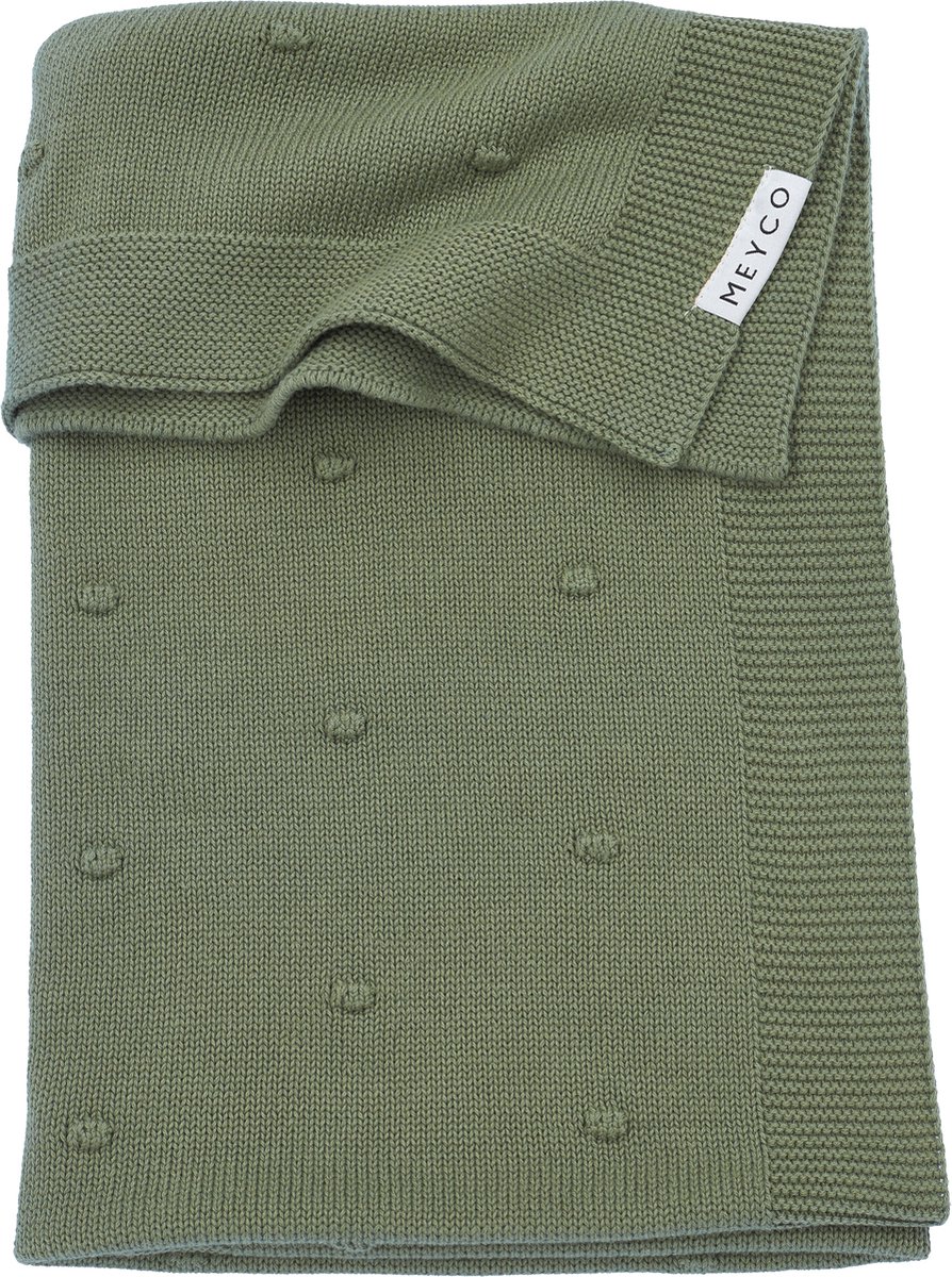 Meyco Mini Knots Wiegdeken - Forest Green - 75x100cm - 1.0 TOG 1