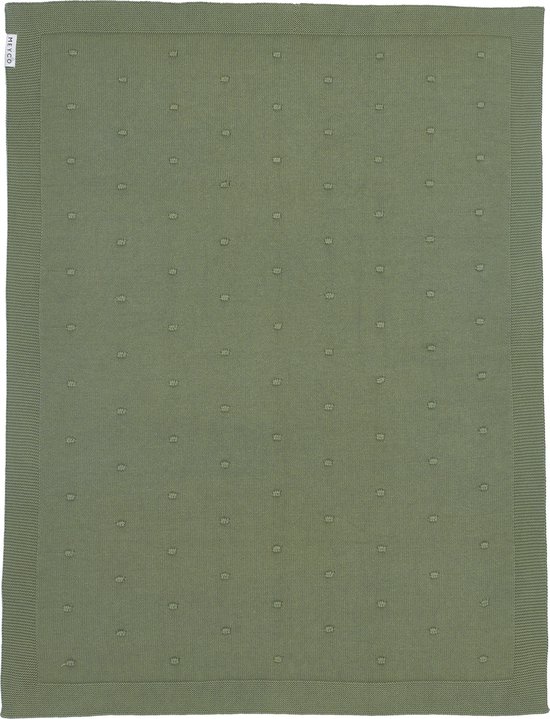 Meyco Mini Knots Wiegdeken - Forest Green - 75x100cm - 1.0 TOG 3