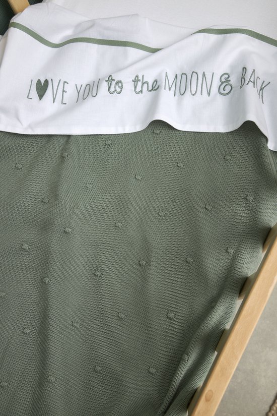Meyco Mini Knots Wiegdeken - Forest Green - 75x100cm - 1.0 TOG 4