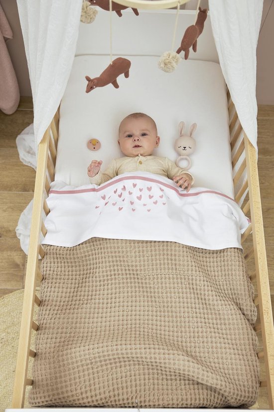 Meyco Wafel Teddy Wiegdeken 75x100cm - Sand - 2.0 TOG 5