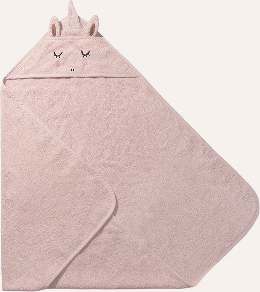 Petite Amélie Lara Badcape - Licht Roze - 100% Biologisch Katoen 4