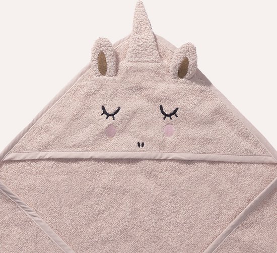 Petite Amélie Lara Badcape - Licht Roze - 100% Biologisch Katoen 5