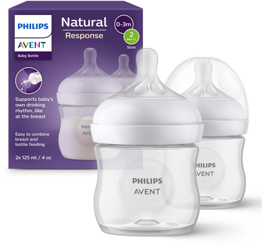 Philips Avent Natural Response Fles 125 ml - Snelheid 2 - 0+ maanden 1