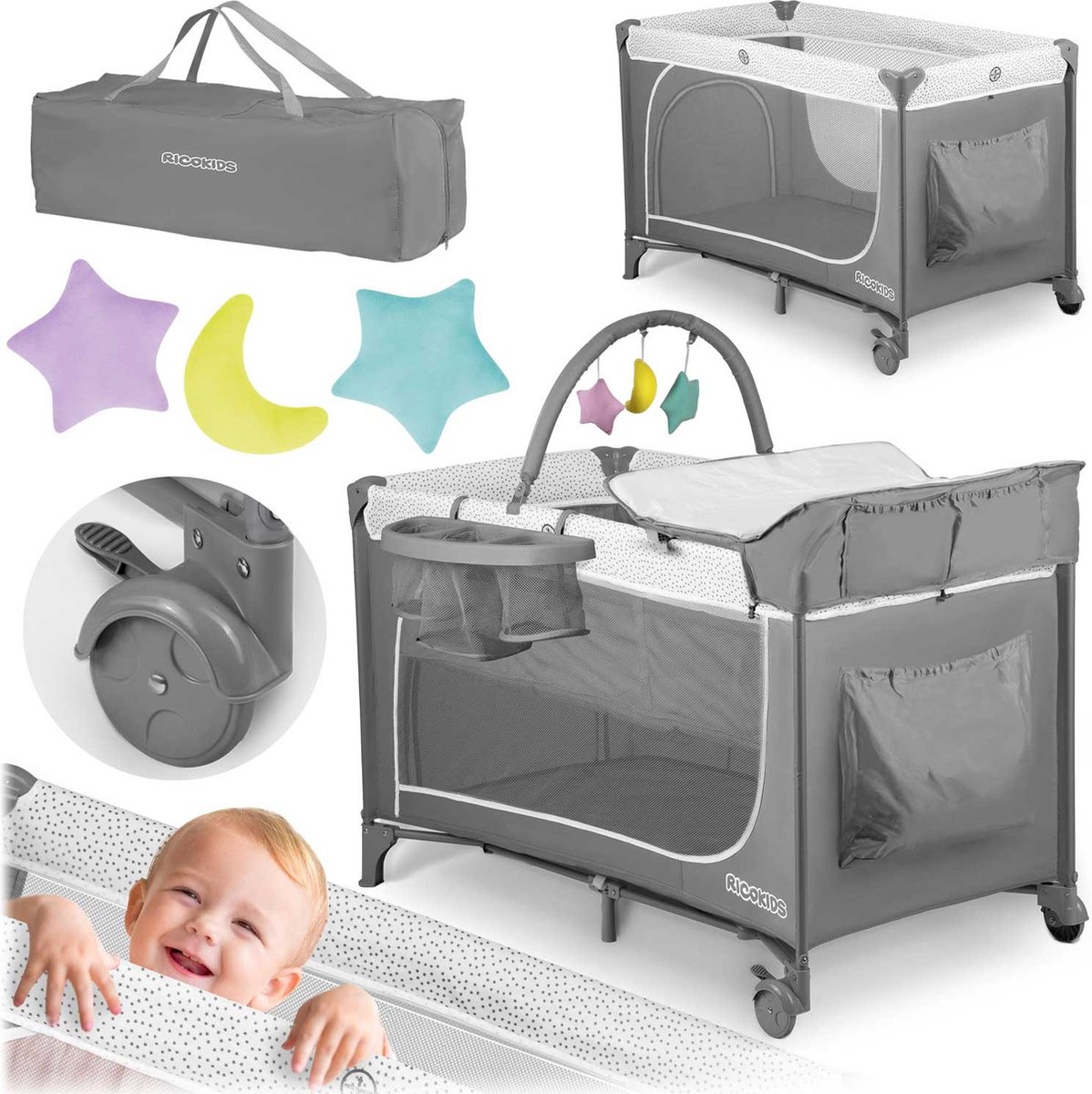 Reiswieg 125x65x78cm RK-241 Grijs - Reiswieg Compact 1