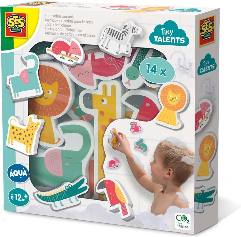 SES Creative Safari Badspeelgoed - 14 Foam Dieren 1