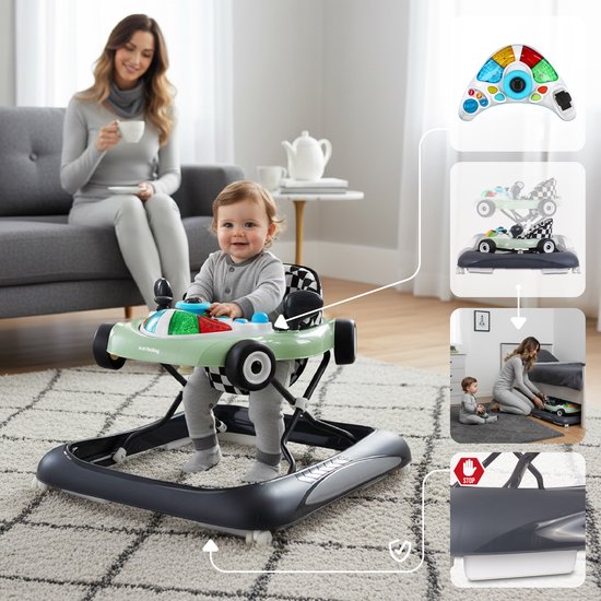 Sun Baby Loopstoel Salie-Zwart 3