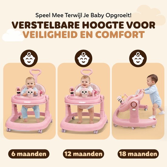 Twinky 4-in-1 Inklapbare Loopstoel & Loopwagen 2