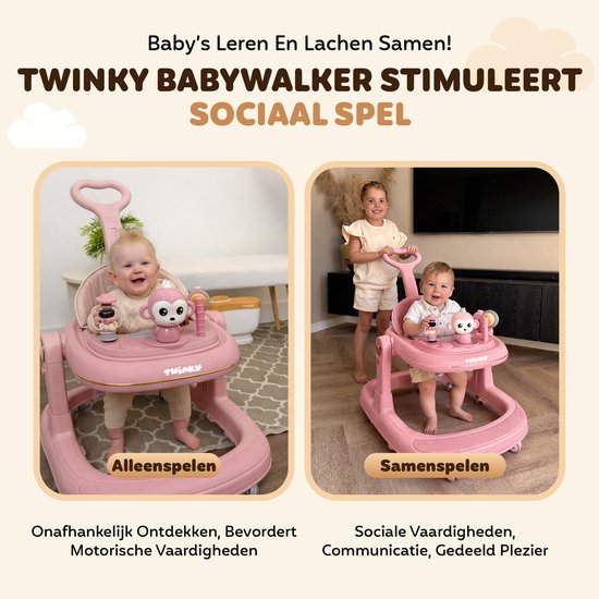 Twinky 4-in-1 Inklapbare Loopstoel & Loopwagen 4