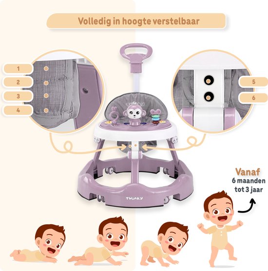 Twinky Loopstoel 2-in-1 Babywalker 4