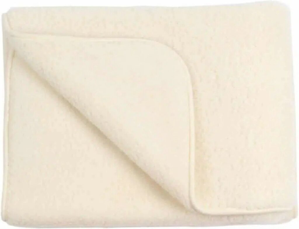 Wollies Merino Wiegdeken 75x100 cm - Wit 1