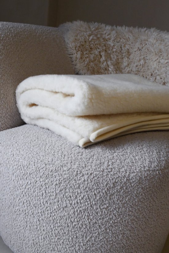 Wollies Merino Wiegdeken 75x100 cm - Wit 3