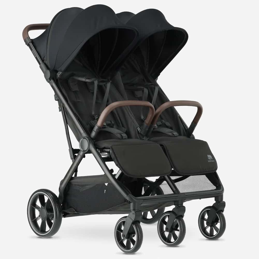 Deryan Rolo X2 XL V2 Duo Buggy - Compacte Dubbele Buggy - Zwart