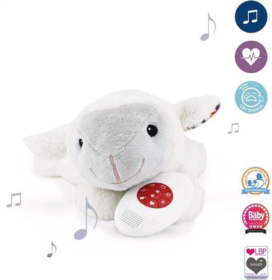 Zazu - Liz - Hartslagknuffel - Muziekknuffel met huilsensor en uitneembare geluidsmodule welke hartslag en meerdere muziekjes afspeelt