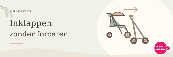 Illustratie bij inklappen zonder forceren met het Ik word mama-logo