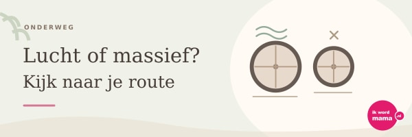 Illustratie bij lucht of massief? kijk naar je route met het Ik word mama-logo