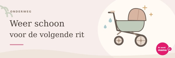 Illustratie bij weer schoon voor de volgende rit met het Ik word mama-logo