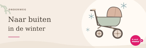 Illustratie bij naar buiten in de winter met het Ik word mama-logo