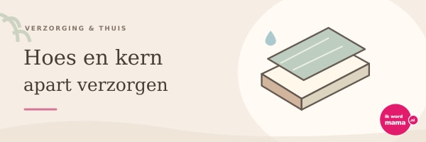 Illustratie bij hoes en kern apart verzorgen met het Ik word mama-logo