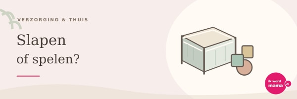Illustratie bij slapen of spelen? met het Ik word mama-logo