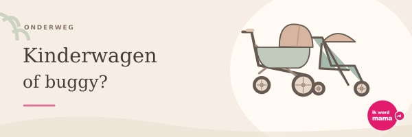 Illustratie bij kinderwagen of buggy? met het Ik word mama-logo